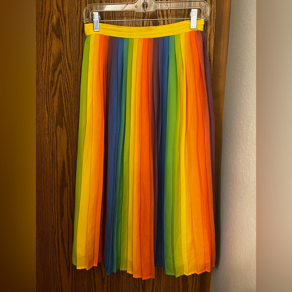 ModCloth Rainbow Midi Skirt